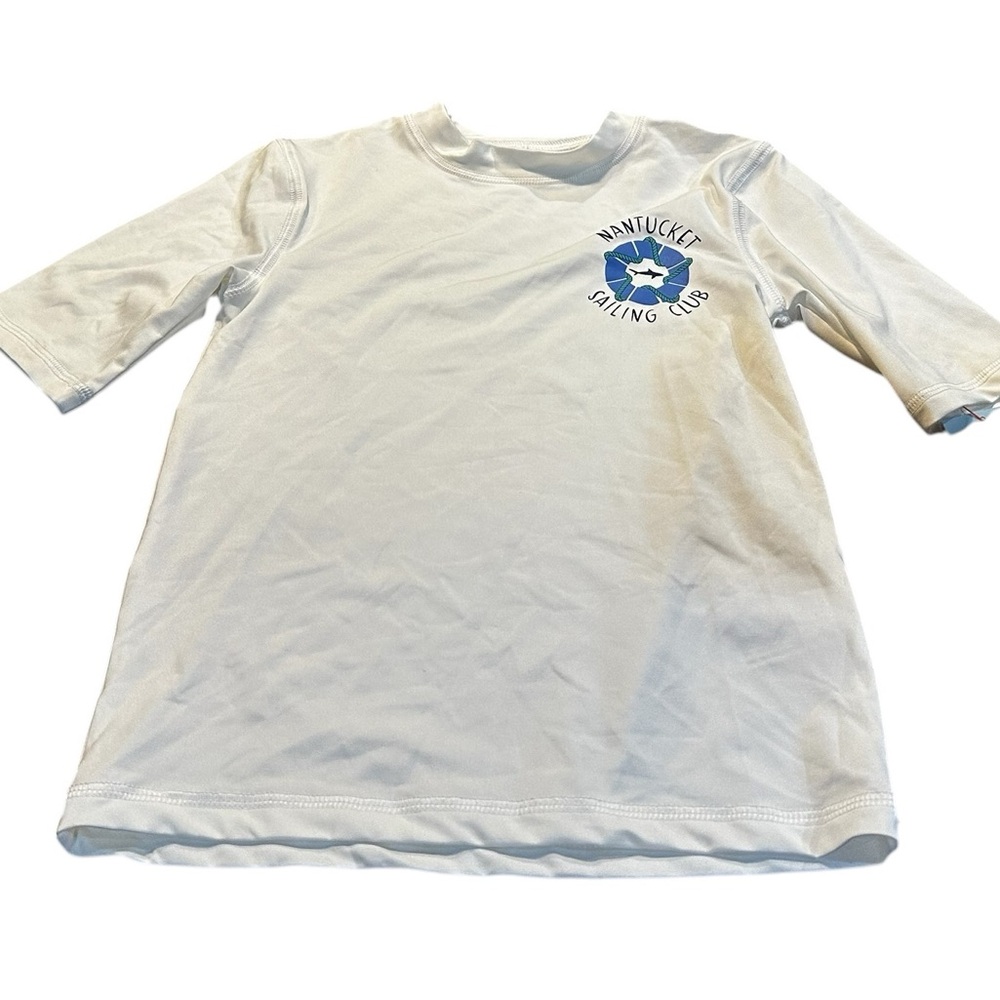Cat‎ & Jack longer 1/2 Sleeve 50 + UPF  Crewneck swim T-Shirt NWT SMALL 5/6